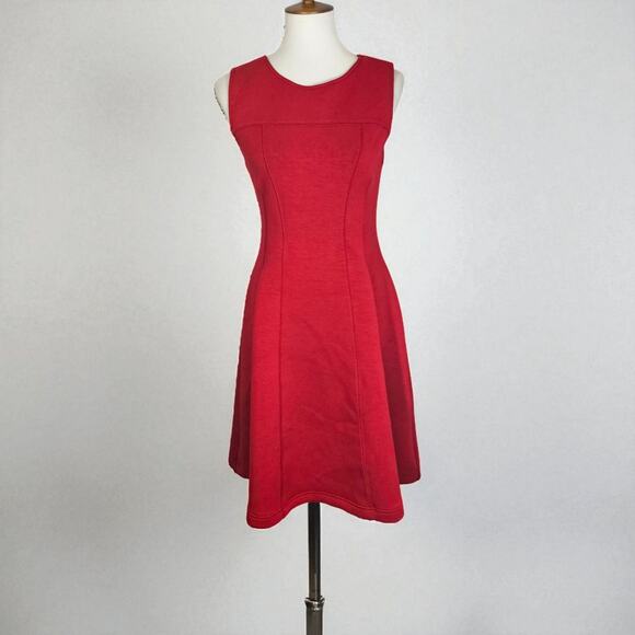 Anthropologie Maeve Red Scuba Debutant Dress - Picture 4 of 9